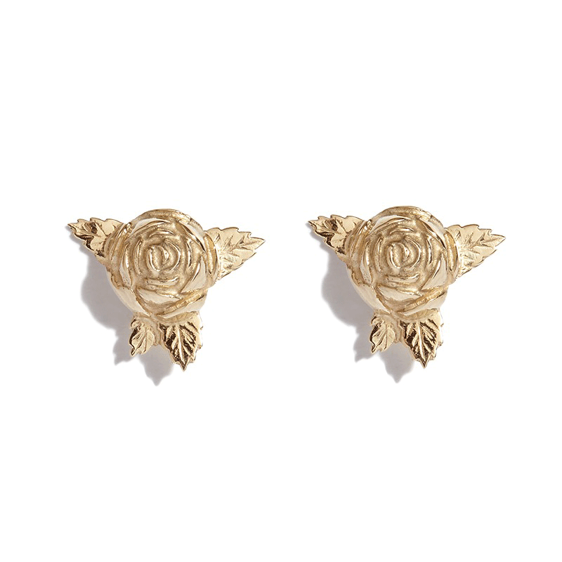 9ct Gold Rose Stud